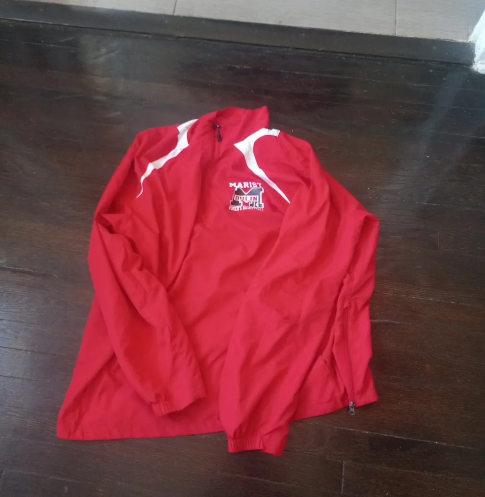 Sport Trek By Port Authority Mens Size 2XL Zip Up Hoodie Color Red Grey White...